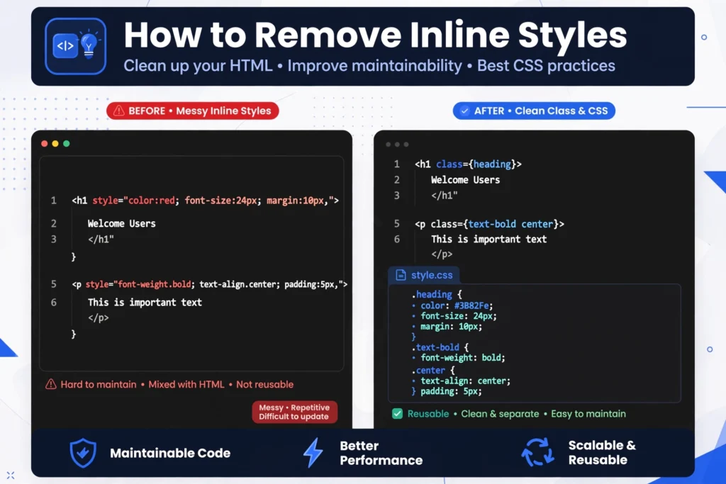 How to remove inline styles