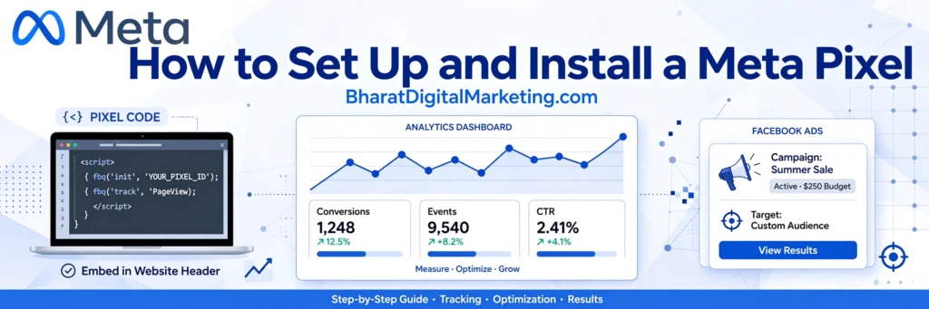 How to set up and install a Meta pixel - Bharat Digital Marketing
