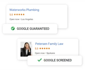 Google Guaranteed and Google Screened